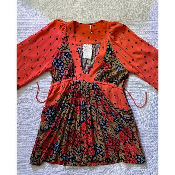 NWTO Free People Talulla Printed Mini Dress - Picture 5 of 10